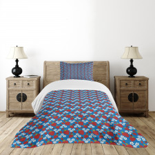 Strawberry and Flowers Bedspread Set