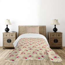 Spring Season Bugs Bedspread Set