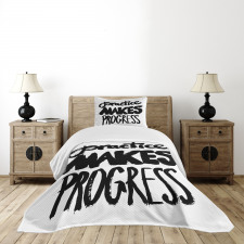 Practice Makes Progress Bedspread Set