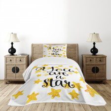 Watercolor Stars Modern Bedspread Set