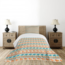 Elephants Triangles Bedspread Set