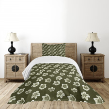 Summer Garden Theme Bedspread Set