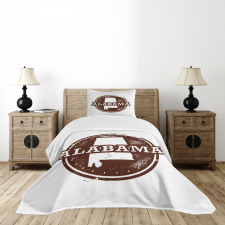 Vintage Style Map Image Bedspread Set