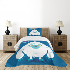 Goofy Cartoon Monster Bedspread Set