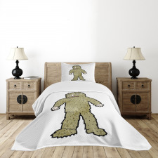 Quirky Grungy Bigfoot Bedspread Set