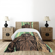 Mysterious Yeti Sketch Bedspread Set