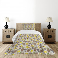 Papaya Coconut Pineapple Bedspread Set