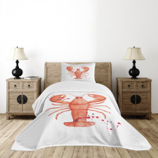 Fresh Organic Seafood Bedspread Set