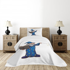 Sorcerer Man Book Spell Bedspread Set