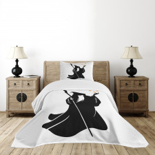 Grey Druid Holding Stars Bedspread Set