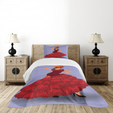 Dance Pose Spanish Lady Bedspread Set