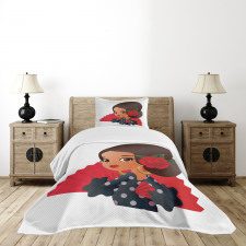 Chibi Flamenco Costume Bedspread Set