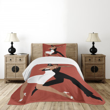 Latin Couple Dancing Bedspread Set