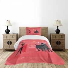 Matador Bull Arena Bedspread Set