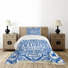 Madrid Calligraphy Tile Bedspread Set