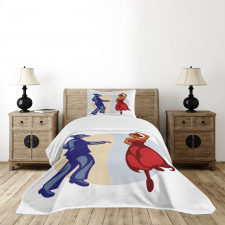 Funky Dancer Couple Bedspread Set