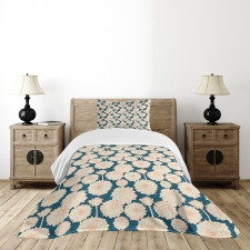 Japanese Style Flower Bedspread Set