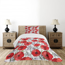 Rural Garden in Blossom Bedspread Set