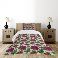 Vintage Blossoms Artwork Bedspread Set
