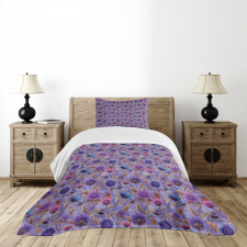 Ornamental Spring Garden Bedspread Set