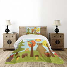 Childish Forest Animals Bedspread Set