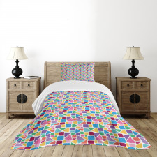 Abstract Mosaic Tile Bedspread Set