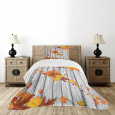 Fall Maple Leafs Tree Bedspread Set