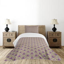 Abstract Damask Style Bedspread Set