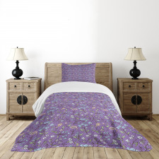 Retro Floral Spring Bedspread Set