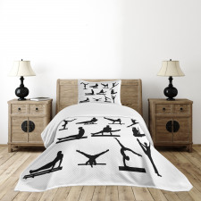 Athlete Silhouettes Bedspread Set