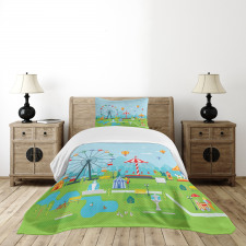 Amusement Park Bedspread Set