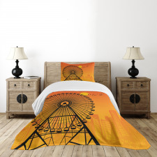 Cityscape Sunset Bedspread Set