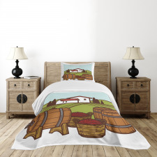 Retro Vineyard Harvest Bedspread Set