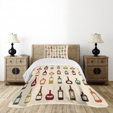 Alcoholic Strong Drinks Bedspread Set