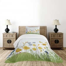 Lively Summer Garden Bedspread Set