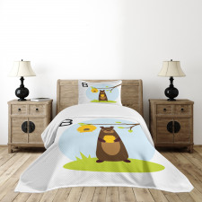Funny Mammal Kids Alphabet Bedspread Set