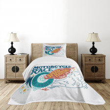 Colorful Tire Words Bedspread Set