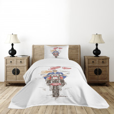 Wedding on Bike Bedspread Set