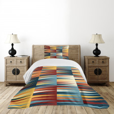 Long Colored Triangles Bedspread Set