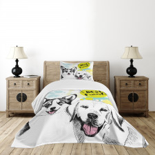 Best Friends Typography Bedspread Set