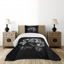 Sketch Art Retriever Puppy Bedspread Set