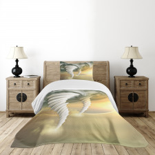 Abstract Hurricane Swirls Bedspread Set