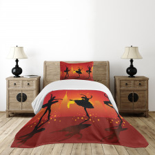 Dancers with Stars Cityscape Bedspread Set