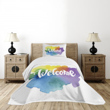 Watercolor Vintage Style Bedspread Set