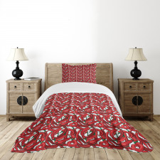 Pattern of Chili Peppers Bedspread Set