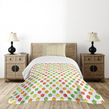 Doodle Style Bell Peppers Bedspread Set