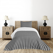 Classic Monochrome Chevron Bedspread Set