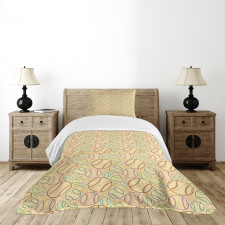 Rainbow Colors Simplistic Bedspread Set