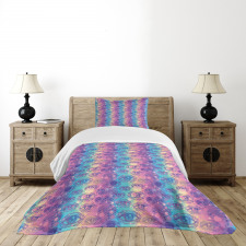 Vertical Colorful Stripes Bedspread Set