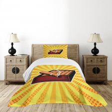 Cigar Box in Pop Art Style Bedspread Set